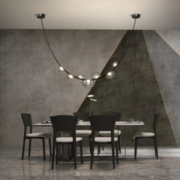 Кожен полилей Stellar Lux ECLIPSE – Черен, 18W, 3000K
