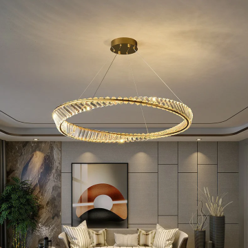 LED кристален полилей Stellar Lux ORBIT – Ø800 mm, Злато, 3000K