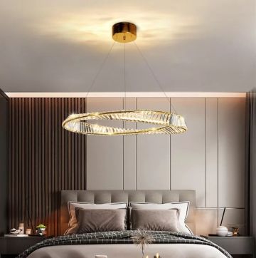 LED кристален полилей Stellar Lux ORBIT – Ø600 mm, Злато, 3000K