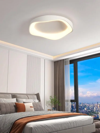 Модерен LED Плафон Stellar Lux AURA Ø500 Бял