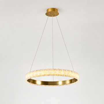 Луксозен LED полилей AURELIA CRYSTAL Ø800 – злато, 90W, 3000K, 6750 lm