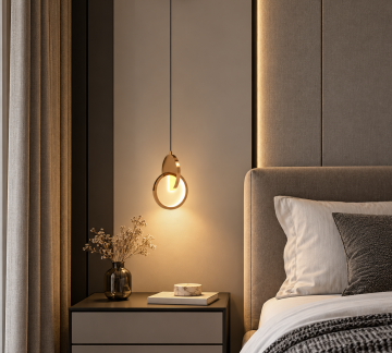 AURELIA – дизайнерски LED пендел в розово злато | 3000K, 11W