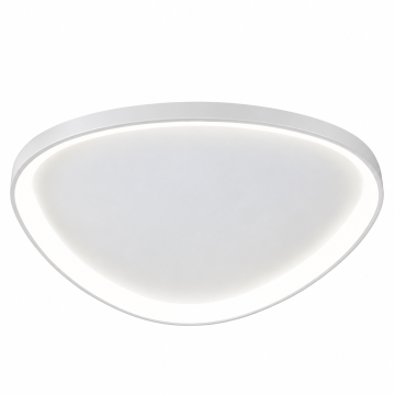 TRIOLA – дизайнерски LED плафон с мека триъгълна форма | Ø450 мм, 3CCT, бял