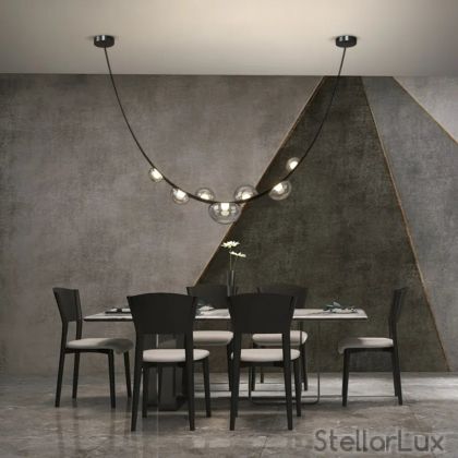 Кожен полилей Stellar Lux ECLIPSE – Черен, 18W, 3000K