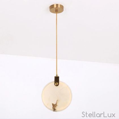 LED висящо осветително тяло Stellar Lux AUREA – Естествен алабастър, Злато, 3000K