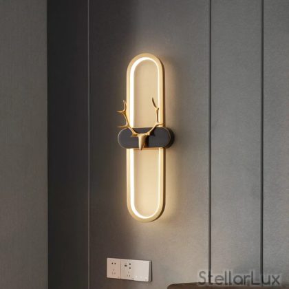 LED дизайнерски аплик Stellar Lux ANTLER – Черно/Злато, 3000K