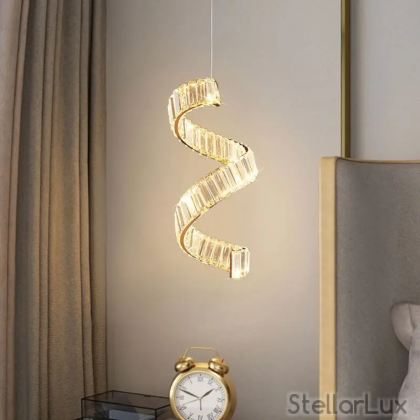 Пендел Stellar Lux Crystal Spiral – Злато | Кристал | 3000K | 560 мм