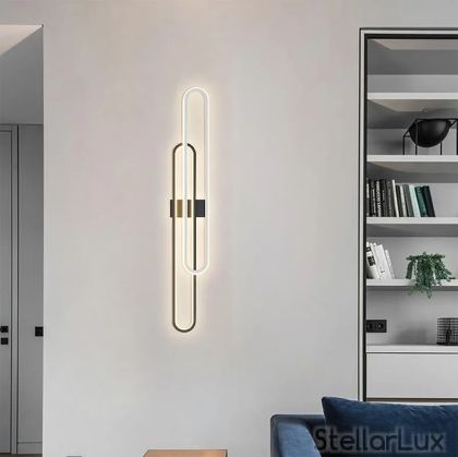INFINITY DUO – Дизайнерски LED аплик 80 см в черно и бяло | 3000K