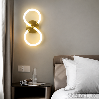 LED аплик INFINIA GOLD – скулптурна светлина в злато, 10W, 3000K