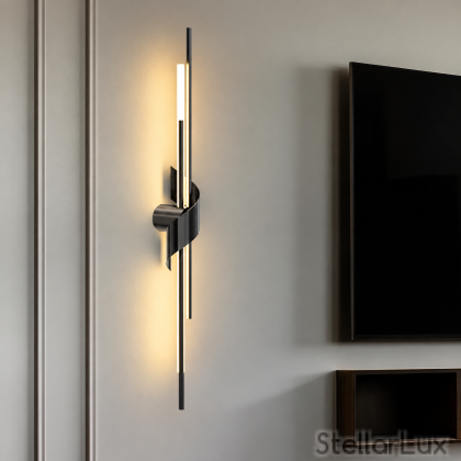 LED аплик NOIR RIBBON – 8W, 3000K, H850 мм, черен