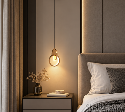 AURELIA – дизайнерски LED пендел в розово злато | 3000K, 11W