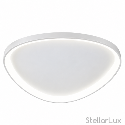 TRIOLA – дизайнерски LED плафон с мека триъгълна форма | Ø450 мм, 3CCT, бял