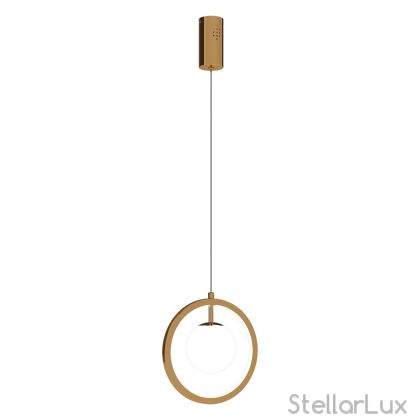 Луксозен LED Пендел 11W, 250mm, Розово Злато и Стъкло (3000K)