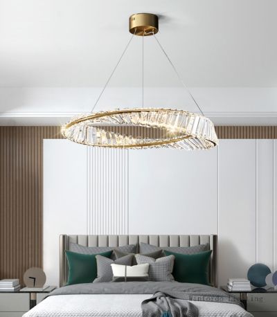 LED кристален полилей Stellar Lux ORBIT – Ø800 mm, Злато, 3000K