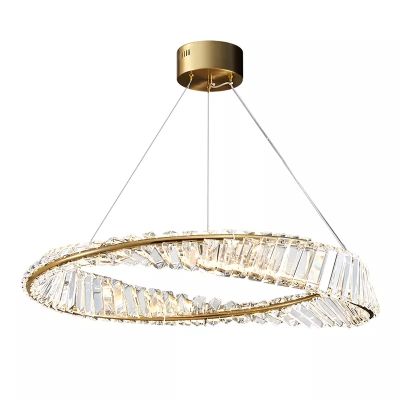 LED кристален полилей Stellar Lux ORBIT – Ø800 mm, Злато, 3000K