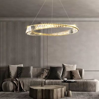 LED кристален полилей Stellar Lux ORBIT – Ø800 mm, Злато, 3000K