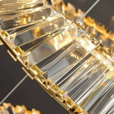 LED кристален полилей Stellar Lux ORBIT – Ø800 mm, Злато, 3000K