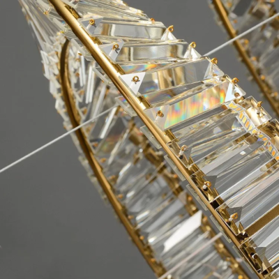LED кристален полилей Stellar Lux ORBIT – Ø800 mm, Злато, 3000K