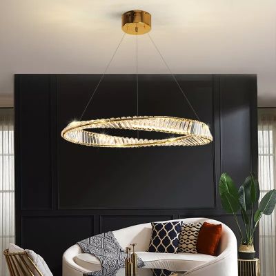 LED кристален полилей Stellar Lux ORBIT – Ø600 mm, Злато, 3000K