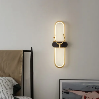 LED дизайнерски аплик Stellar Lux ANTLER – Черно/Злато, 3000K
