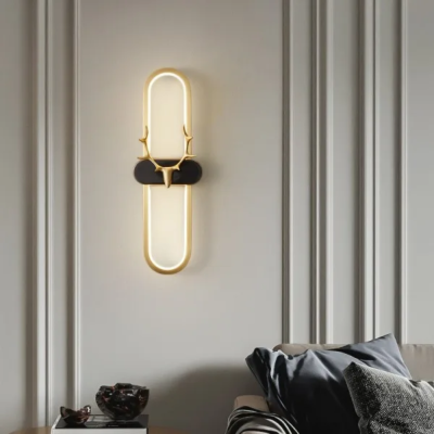 LED дизайнерски аплик Stellar Lux ANTLER – Черно/Злато, 3000K