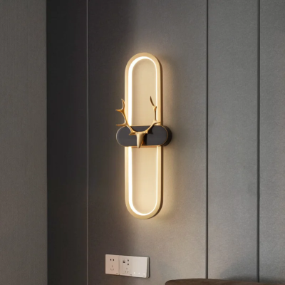 LED дизайнерски аплик Stellar Lux ANTLER – Черно/Злато, 3000K