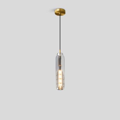 Пендел Stellar Lux Crystal Tube – Злато/Черно, E14, 30×6 см