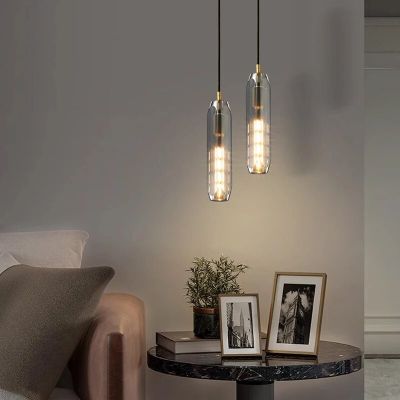 Пендел Stellar Lux Crystal Tube – Злато/Черно, E14, 30×6 см