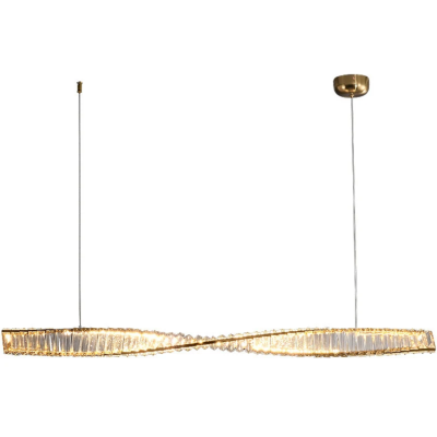 Линеен LED полилей Stellar Lux Crystal Twist – Злато, Кристал,3000k, 1200 мм
