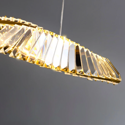 Линеен LED полилей Stellar Lux Crystal Twist – Злато, Кристал,3000k, 1200 мм