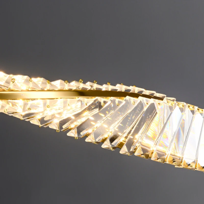 Пендел Stellar Lux Crystal Spiral – Злато | Кристал | 3000K | 560 мм