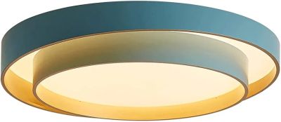 Sky Halo LED – Син дизайнерски плафон Ø500 мм | Метал и PC
