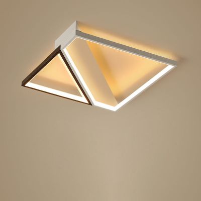 Vertex LED – Дизайнерски LED плафон в черно и бяло | 520 × 520 мм