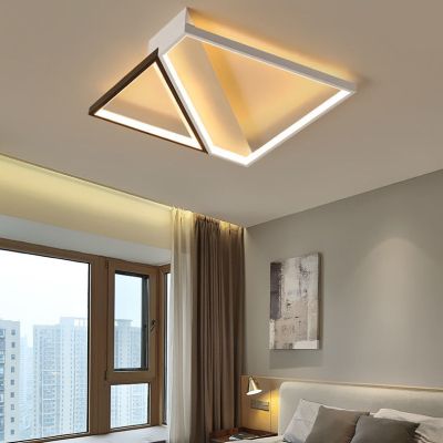 Vertex LED – Дизайнерски LED плафон в черно и бяло | 520 × 520 мм