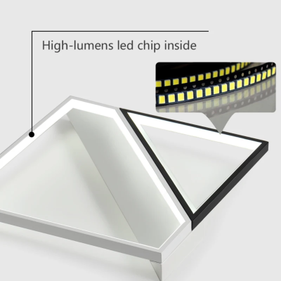 Vertex LED – Дизайнерски LED плафон в черно и бяло | 520 × 520 мм