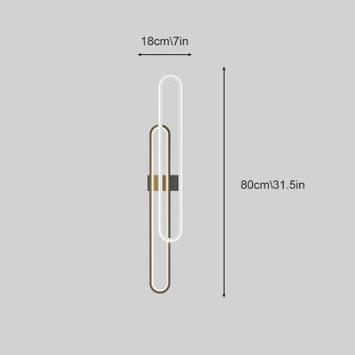 INFINITY DUO – Дизайнерски LED аплик 80 см в черно и бяло | 3000K
