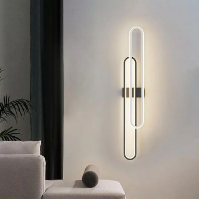 INFINITY DUO – Дизайнерски LED аплик 80 см в черно и бяло | 3000K