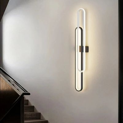 INFINITY DUO – Дизайнерски LED аплик 80 см в черно и бяло | 3000K
