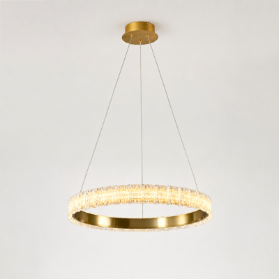 Луксозен LED полилей AURELIA CRYSTAL Ø800 – злато, 90W, 3000K, 6750 lm