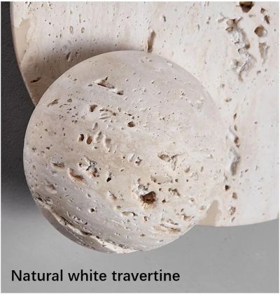 Дизайнерски LED аплик LUNARA TRAVERTINE – естествен травертин, 5W, 3000K