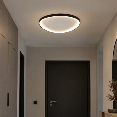 LED плафон TRINITY HALO – Ø450 мм, 28W, 3 цветни температури, черен