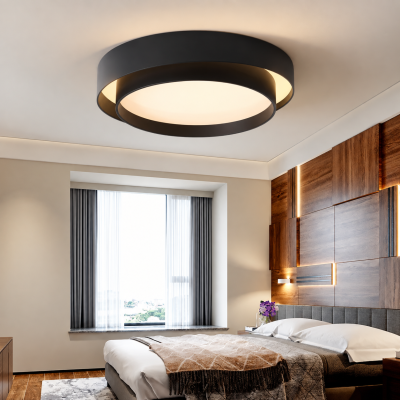 LED плафон NERO HALO – 52W, Ø550 мм, 3000K, черен
