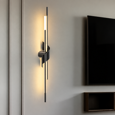 LED аплик NOIR RIBBON – 8W, 3000K, H850 мм, черен