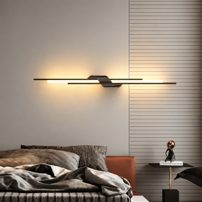 LED аплик NOIR RIBBON – 8W, 3000K, H850 мм, черен