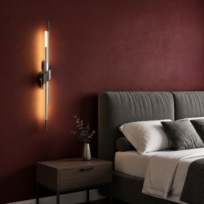LED аплик NOIR RIBBON – 8W, 3000K, H850 мм, черен