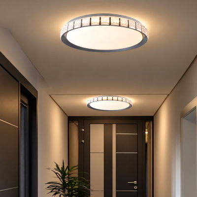 LED плафон CRYSTELLO – кристален блясък, 3 цветни температури, Ø500 мм, 33W