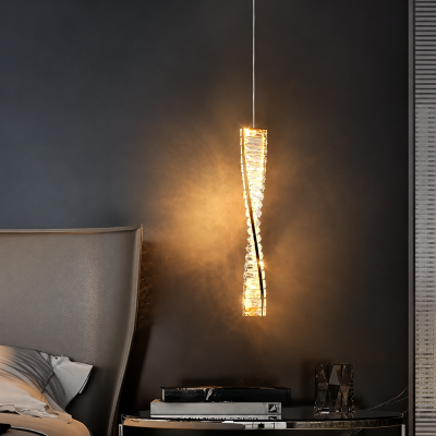 LED пендел AURORA CRYSTAL – злато и кристал, 24W, 3000K, H600 мм