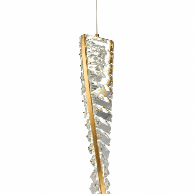 LED пендел AURORA CRYSTAL – злато и кристал, 24W, 3000K, H600 мм