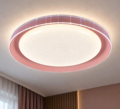 LED плафон AURA PINK – Ø53 см, 33W, 3 цветни температури