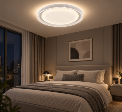 AURA SKY – LED плафон с ефект „звездно небе“ и 3 цветни температури | 33W, Ø53 см